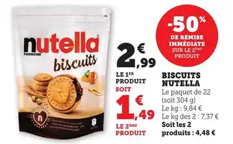 Maximarché Biscuits nutella offre