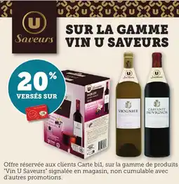 Maximarché Sur la gamme vin u saveurs offre