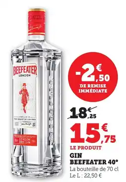 Maximarché Gin beefeater 40 offre