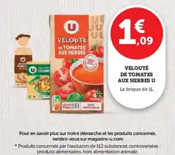 Super U Velouté de tomates aux herbes u offre
