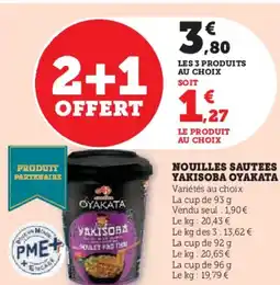 Super U Nouilles sautees yakisoba oyakata offre