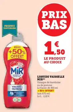Super U Liquide vaisselle mir offre
