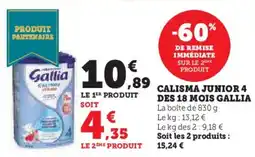 Super U Calisma junior 4 des 18 mois gallia offre
