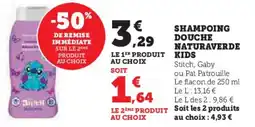 Super U Shampoing douche naturaverde kids offre