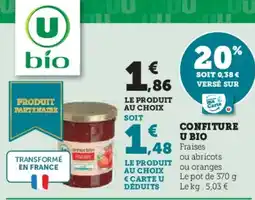 Super U Confiture u bio offre