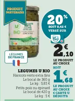 Super U Legumes u bio offre