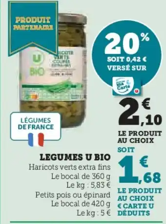 Super U Legumes u bio offre
