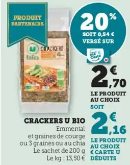 Super U Crackers u bio offre