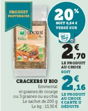 Super U Crackers u bio offre