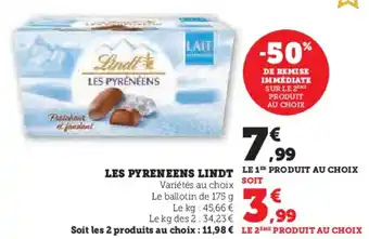 Super U Les pyreneens lindt offre