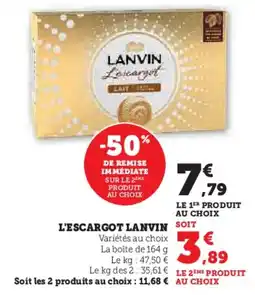 Super U L'escargot lanvin offre