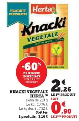 Super U Knacki vegetale herta offre