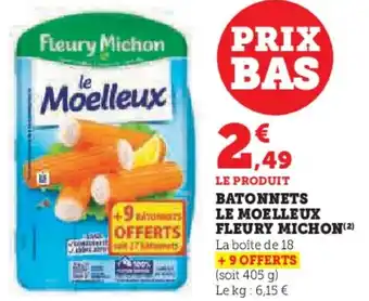 Super U Batonnets le moelleux fleury michon offre