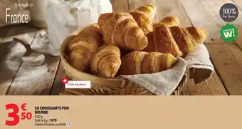 Auchan 10 croissants pur beurre offre
