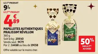 Auchan Papillotes authentiques pralissim' révillon offre