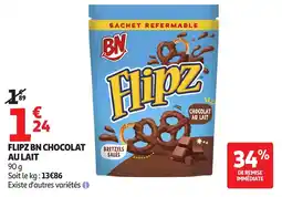 Auchan Flipz bn chocolat au lait offre