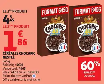 Auchan Céréales chocapic nestlé offre
