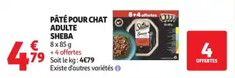 Auchan Pâté pour chat adulte sheba offre