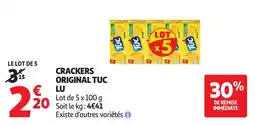 Auchan Crackers original tuc lu offre