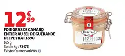 Auchan Foie gras de canard entier au sel de guérande delpeyrat 1890 offre