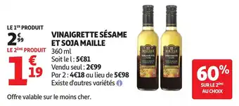 Auchan Vinaigrette sésame et soja maille offre