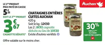 Auchan Châtaignes entières cuites auchan offre