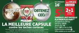 Auchan Capsules lave vaisselle platinum plus fairy offre