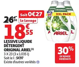 Auchan Lessive liquide détergent original ariel offre