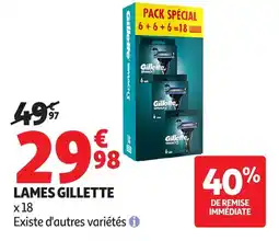 Auchan Lames gillette offre