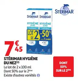 Auchan Stérimar hygiène du nez offre