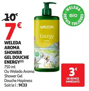 Auchan Weleda aroma shower gel douche energy offre