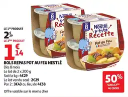 Auchan Bols repas pot au feu nestlé offre