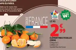 Auchan Supermarché Clémentines feuilles corse offre