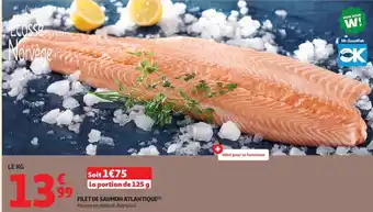 Auchan Supermarché Filet de saumon atlantique offre