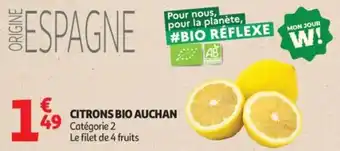 Auchan Supermarché AUCHAN Citrons bio offre