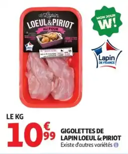 Auchan Supermarché LOEUL & PIRIOT Gigolettes de lapin offre