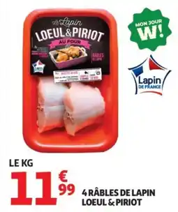 Auchan Supermarché LOEUL & PIRIOT 4 râbles de lapin offre