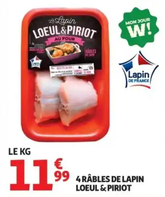 Auchan Supermarché LOEUL & PIRIOT 4 râbles de lapin offre