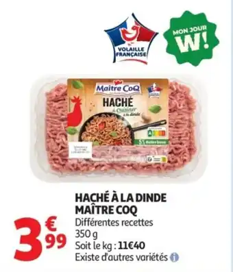 Auchan Supermarché MAÎTRE COQ Haché à la dinde offre