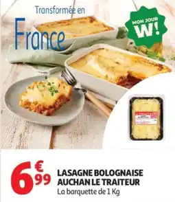 Auchan Supermarché AUCHAN Lasagne bolognaise le traiteur offre