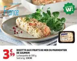 Auchan Supermarché Risotto aux fruits de mer ou parmentier offre