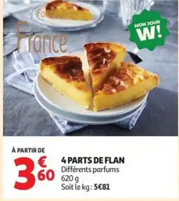 Auchan Supermarché 4 parts de flan offre