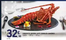 E.Leclerc LANGOUSTE ENTIÈRE CUITE SURGELÉE CARAÏBES offre