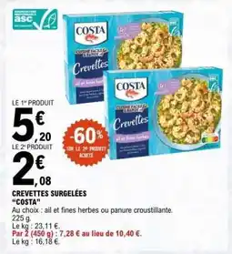 E.Leclerc Crevettes Surgelées Costa offre