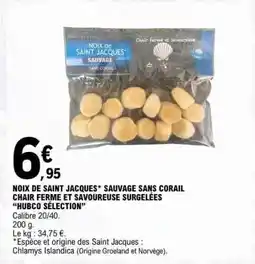 E.Leclerc NOIX DE SAINT JACQUES SAUVAGE SANS CORAIL offre