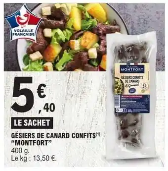E.Leclerc GÉSIERS DE CANARD CONFITS 'MONTFORT' offre