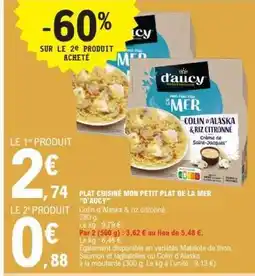 E.Leclerc PLAT CUISINÉ MON PETIT PLAT DE LA MER “D’AUCY” offre