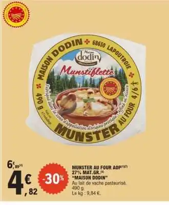 E.Leclerc MUNSTER AU FOUR AOP offre