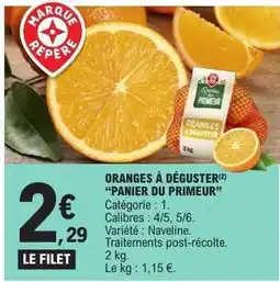 E.Leclerc ORANGES À DÉGUSTER PANIER DU PRIMEUR offre