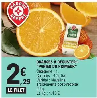 E.Leclerc ORANGES À DÉGUSTER PANIER DU PRIMEUR offre